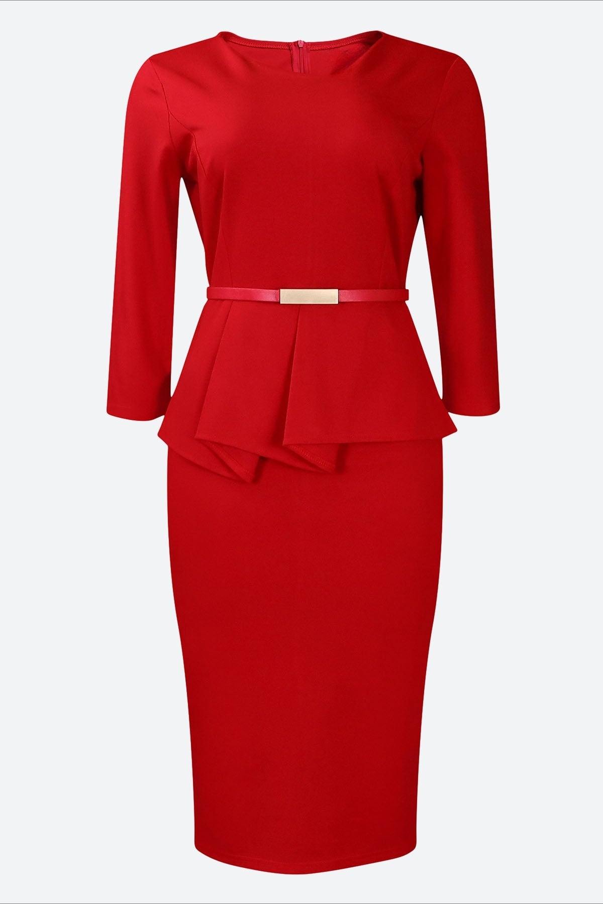 3/4 Sleeve Bodycon Work Dress Lavish Daily