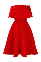 Off-Shoulder Ruffle Fit & Flare Midi Dress Lavish Daily