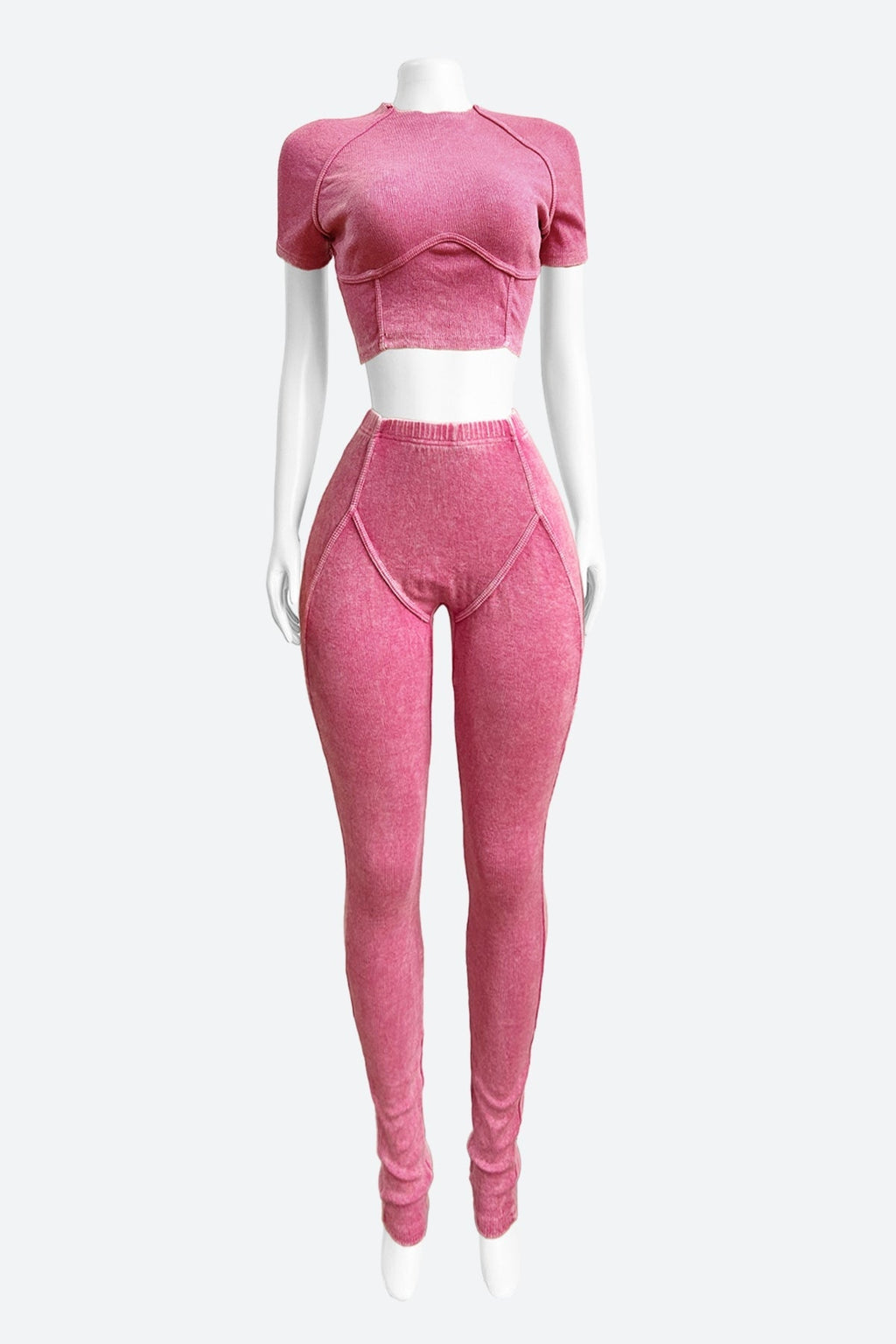 Ribbed Fabric Washed Set Lavish Daily