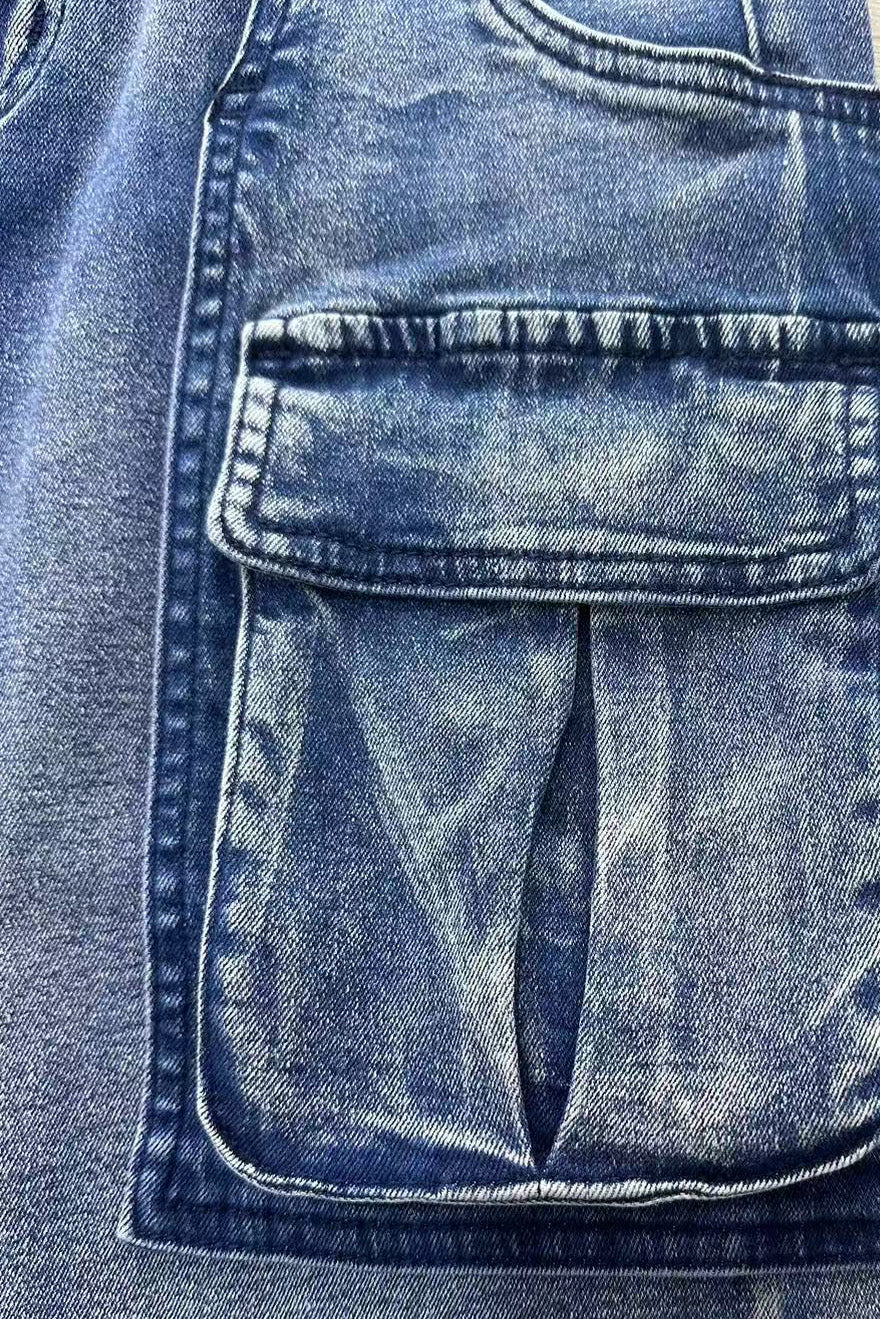 Retro Cargo Denim Shorts Lavish Daily