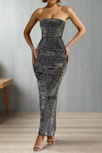 Embellished Bandeau Maxi Dress Lavish Daily