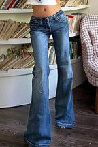 Vintage Denim Flare Leg Jeans Lavish Daily