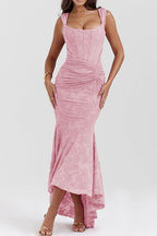 Boned Corset Mermaid Bodycon Maxi Dress Lavish Daily