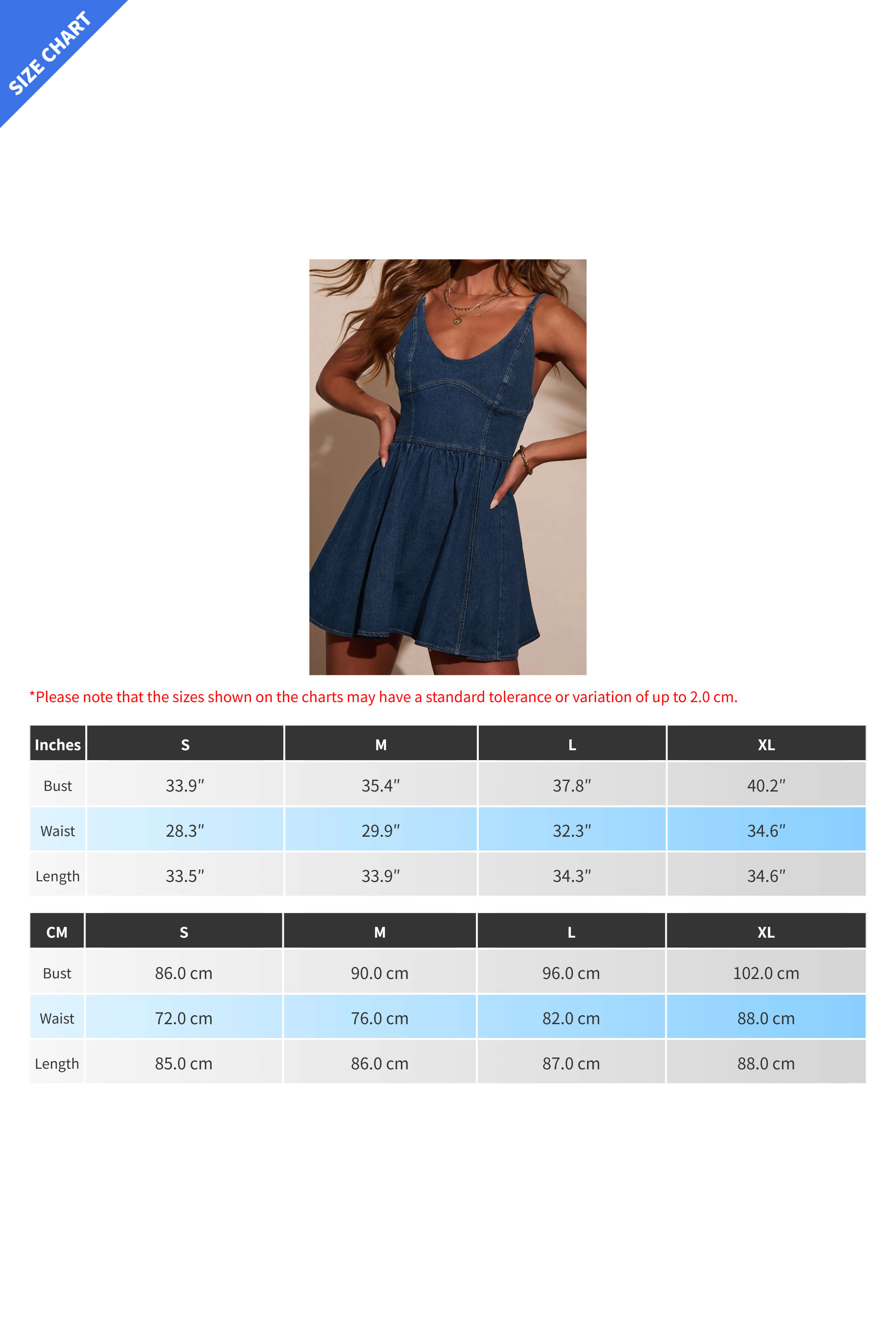 Spaghetti Strap High Waist Denim Flare Dress Lavish Daily