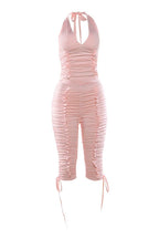 Ruched Halter & Capri 2-Piece Set Lavish Daily