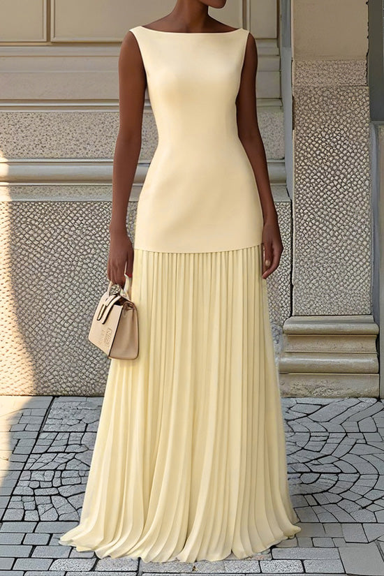 Solid Sleeveless Top & Pleated Skirt Set Lavish Daily