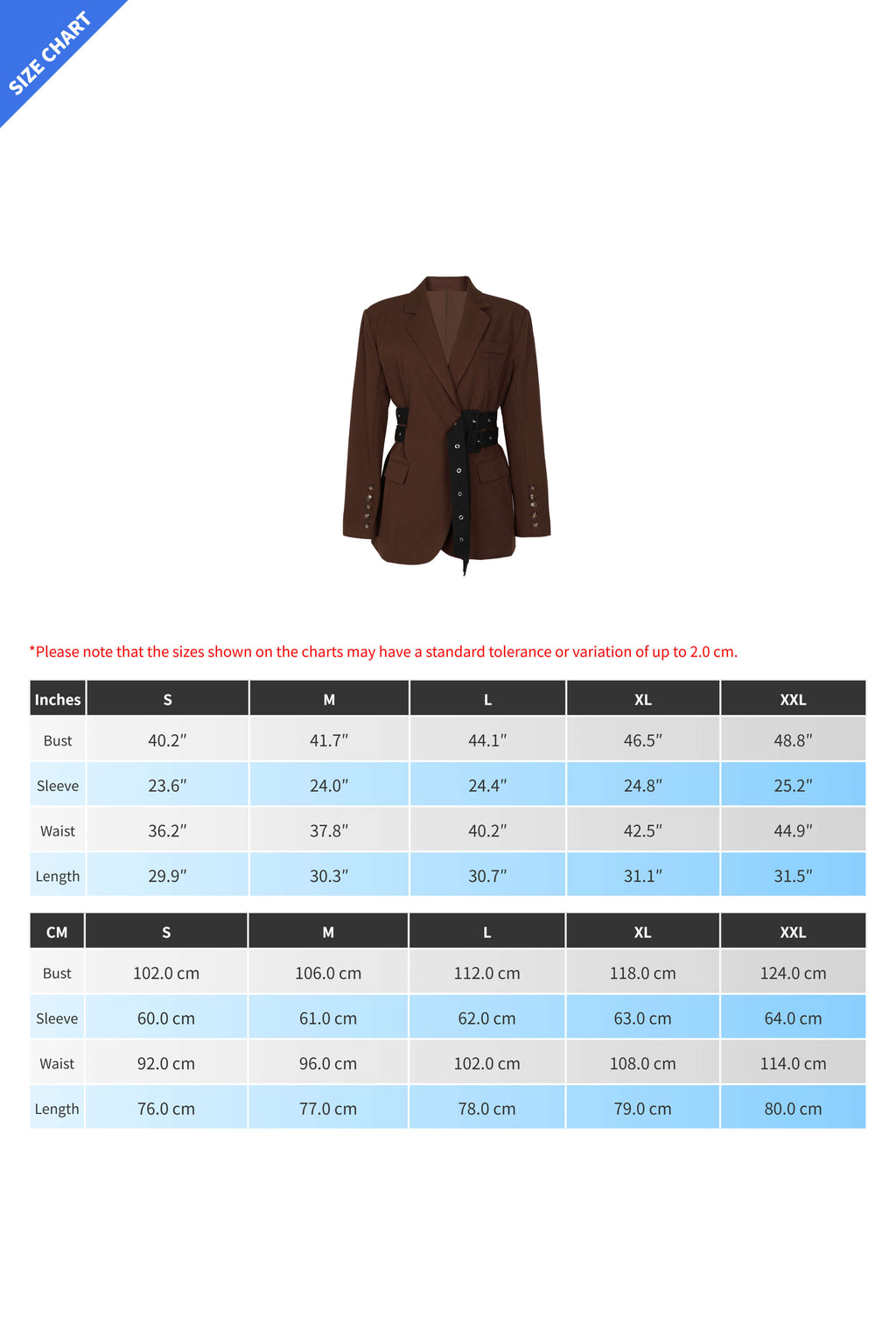 Double Side Belted Blazer Lavish Daily