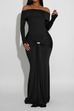 Off-Shoulder Bodycon Dress – Elegant Fit Lavish Daily