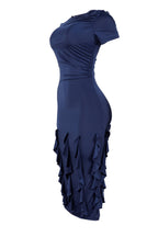 Elegant Slim-Fit Stretch Midi Dress Lavish Daily