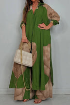 Colorblock Loose Shirt & Pants Set Lavish Daily