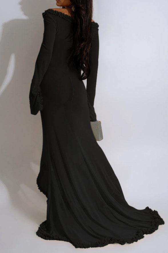 Maxi Ruffle Dress Lavish Daily