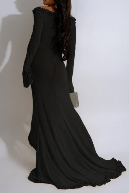 Maxi Ruffle Dress Lavish Daily