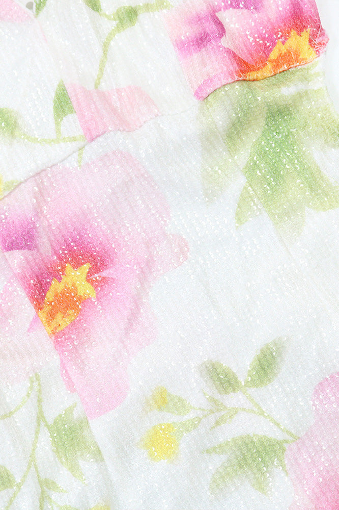 Blossom Sequin Floral Maxi Dress Lavish Daily