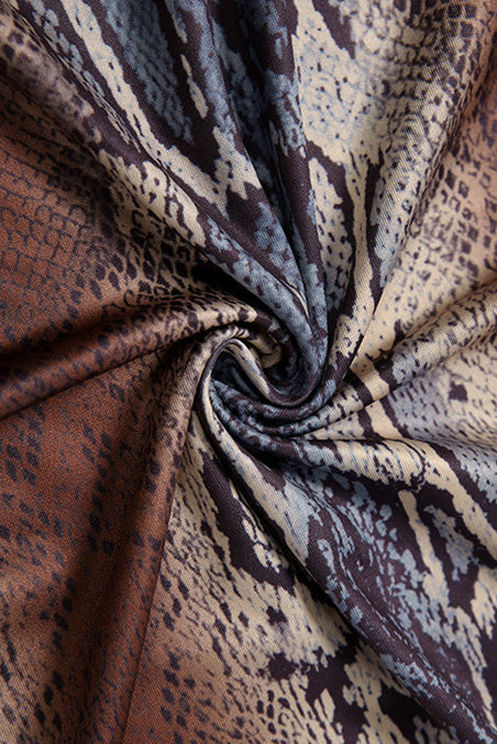 Snake Print Bodysuit & Skinny Pants Set Lavish Daily