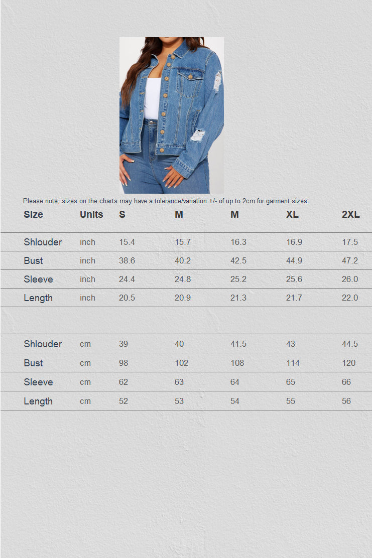 Ripped Denim Trucker Jacket Lavish Daily