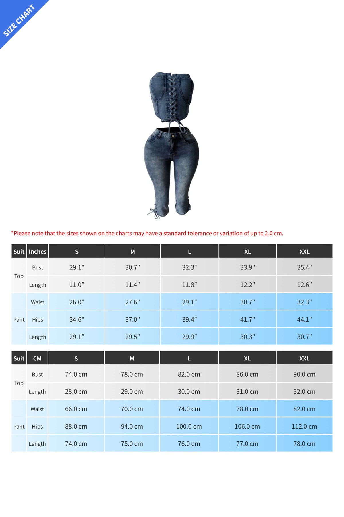 Denim Corset Top Lace-Up & Mid-Thigh Shorts Set Lavish Daily