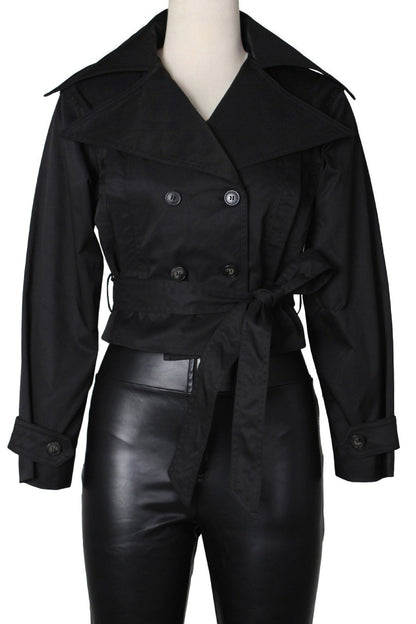 Cropped Trench Coat Lavish Daily
