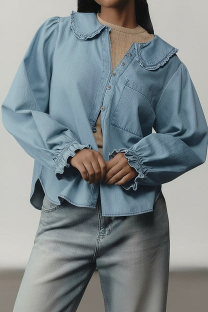 Vintage Lightweight Denim Shirt Lavish Daily