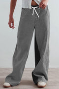 Casual Colorblock Loose Straight Pants Lavish Daily