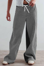 Casual Colorblock Loose Straight Pants Lavish Daily