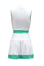 Colorblock Sleeveless Zip Top and Skirt Outfit Lavish Daily