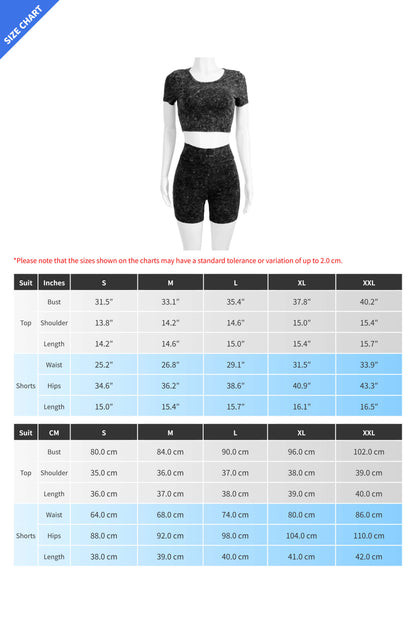 Mineral Wash Crop & Biker Short Set Lavish Daily