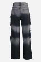 Casual Multi-Pocket Ombre Wide-Leg Jeans Lavish Daily