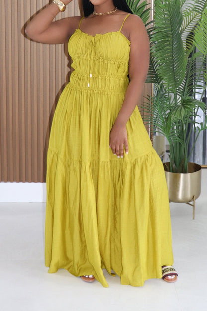 Smocked Tiered Boho Maxi Dress Lavish Daily
