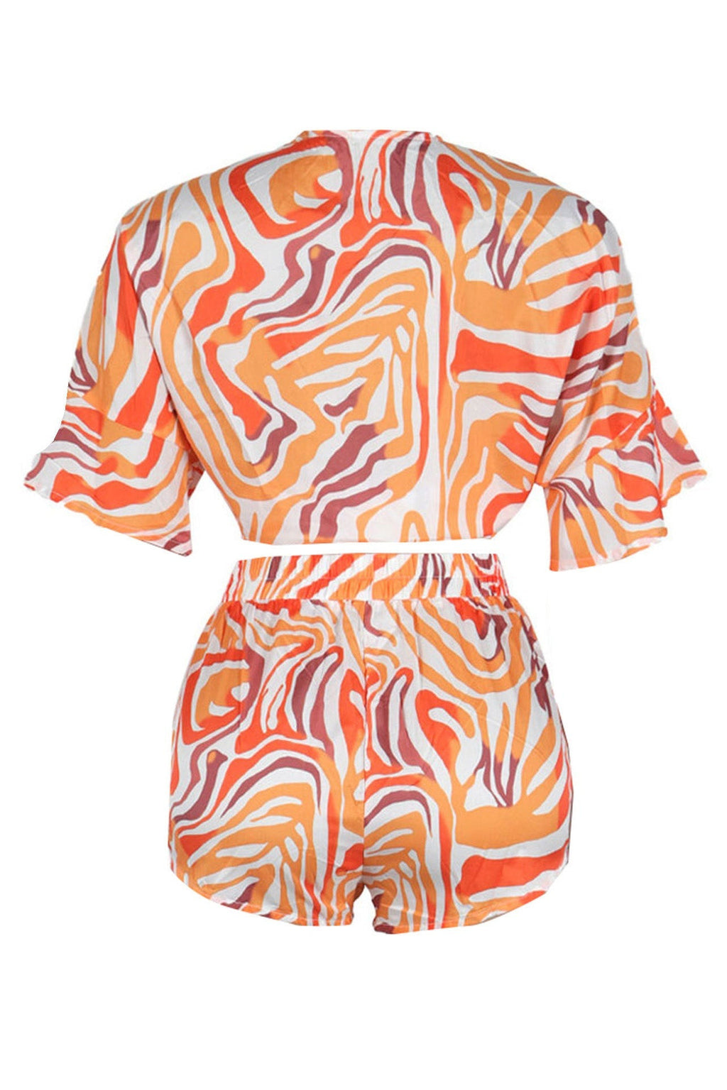 Printed Batwing Sleeve Loose Two-Piece Set Lavish Daily