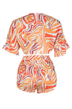 Printed Batwing Sleeve Loose Two-Piece Set Lavish Daily
