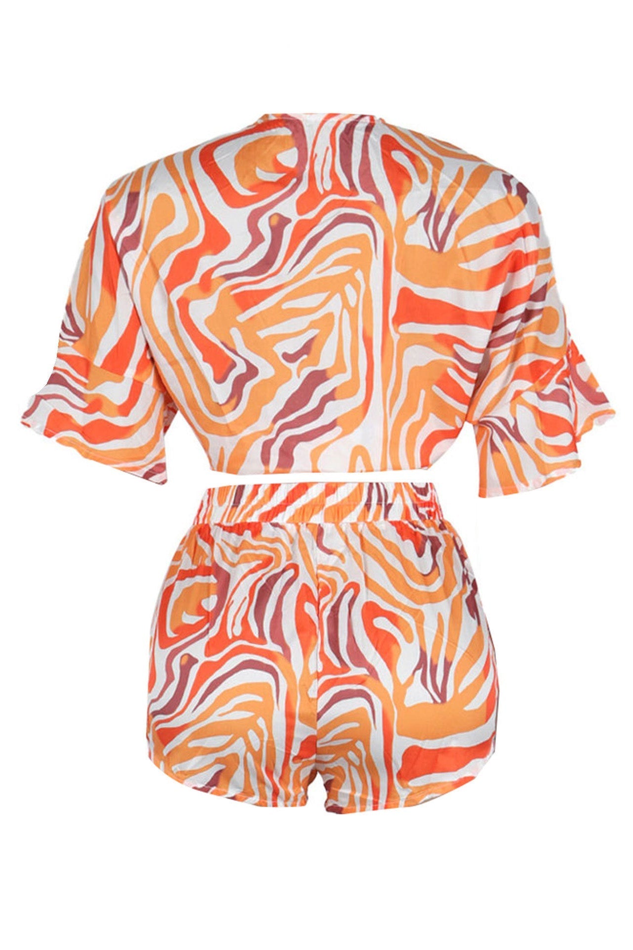 Printed Batwing Sleeve Loose Two-Piece Set Lavish Daily