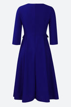Elegant Solid Pleated Dress Lavish Daily