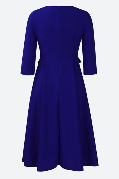 Elegant Solid Pleated Dress Lavish Daily