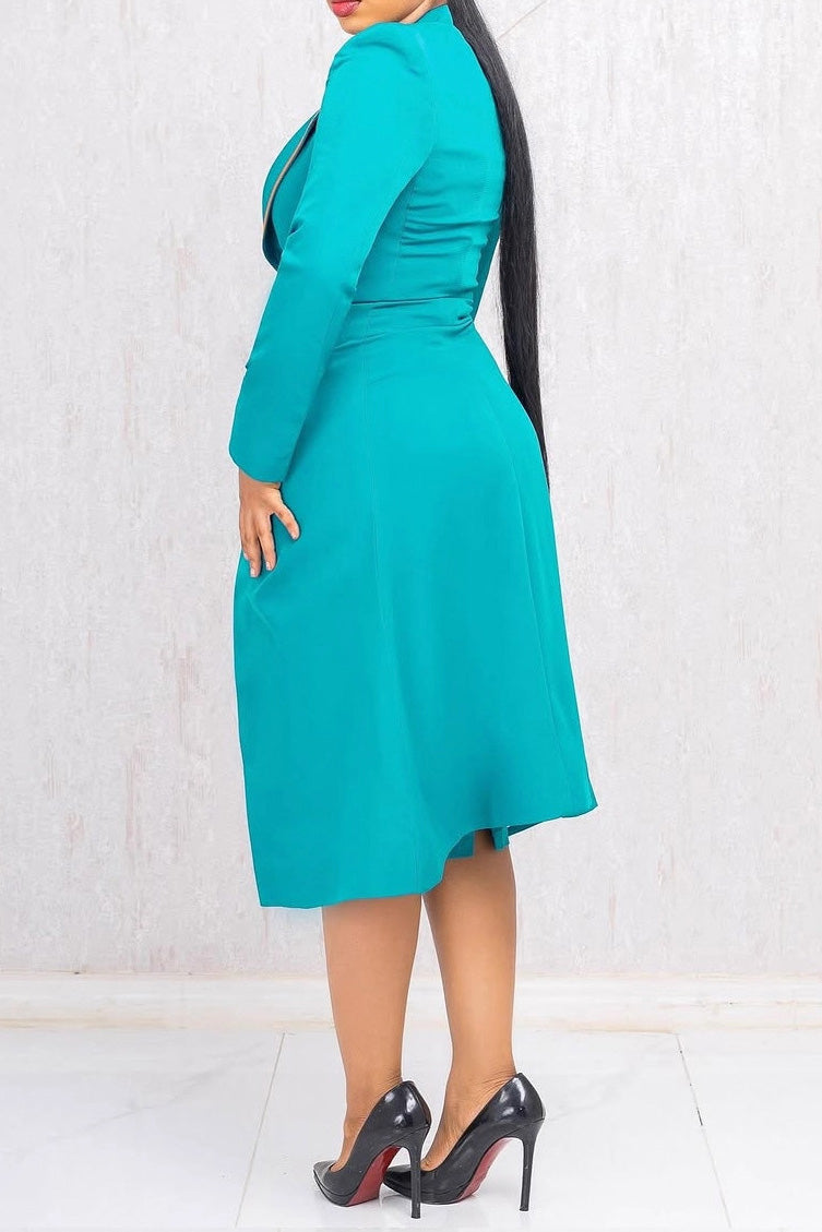 Waist Slim Blazer Vest Two-Piece Set Lavish Daily