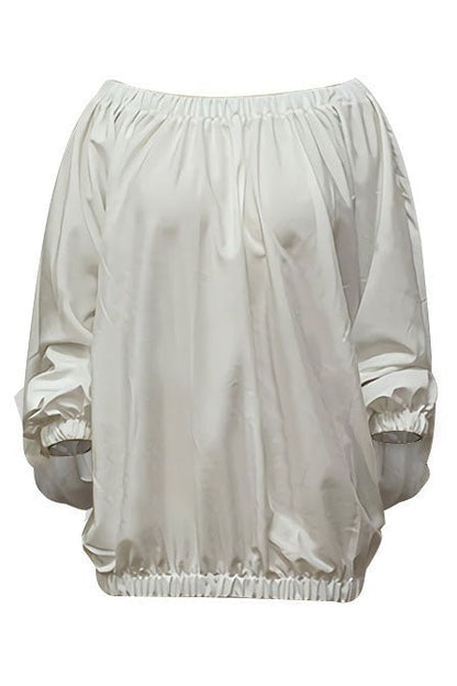 Solid Off-The-Shoulder Bubble Hem Mini Dress Lavish Daily