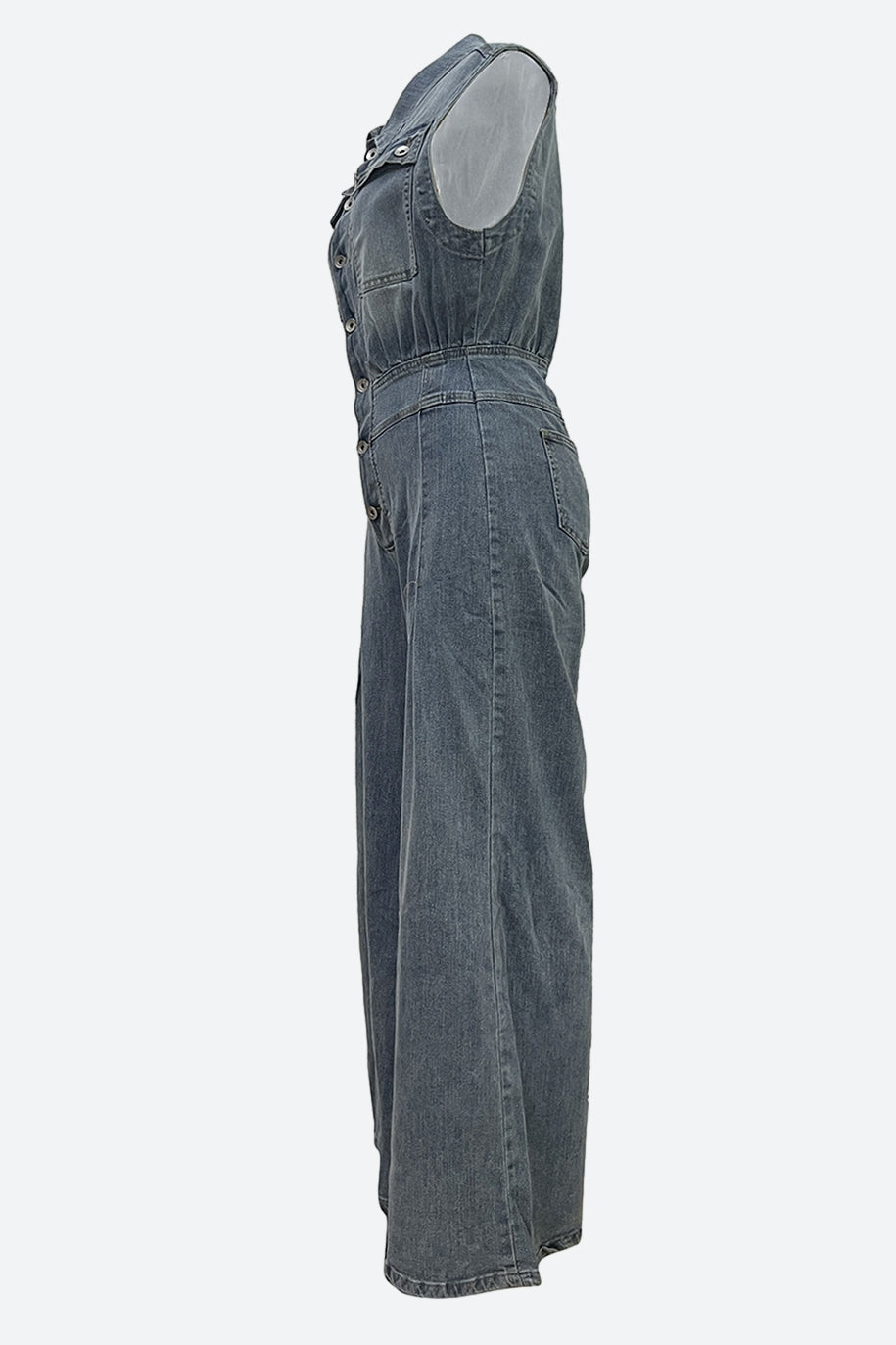Wide Leg Denim Jumpsuits Lavish Daily