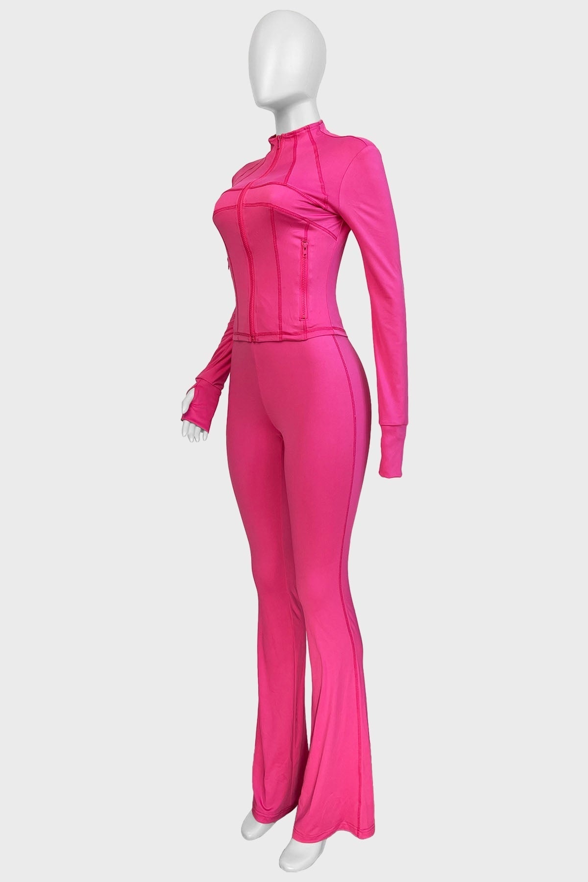 Shape Jacket & Flare Pants Activewear Set Lavish Daily