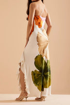 One Shoulder Printed Casual Vacation Dress Lavish Daily