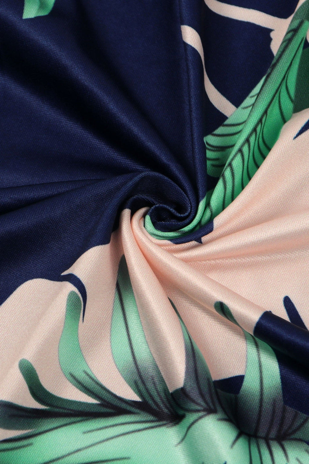 Long Strapless Dress With Slits and Tropical Print Lavish Daily