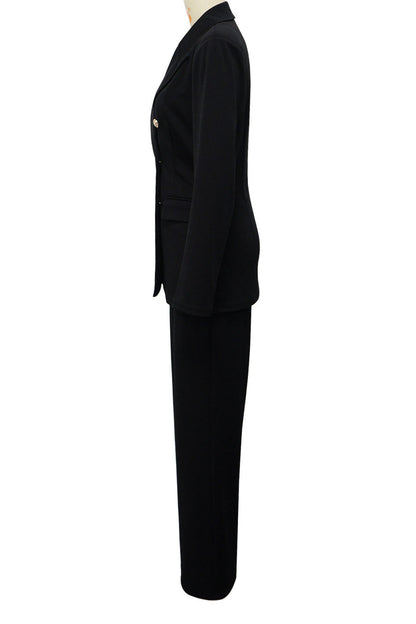Double-Breasted Blazer & Wide-Leg Pants Set Lavish Daily