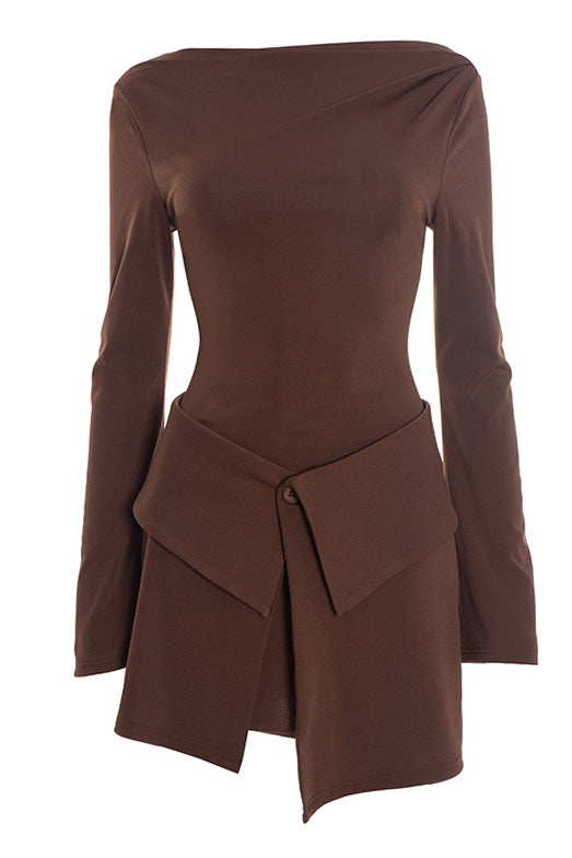 Asymmetric Button Waist 2-Piece Set Lavish Daily