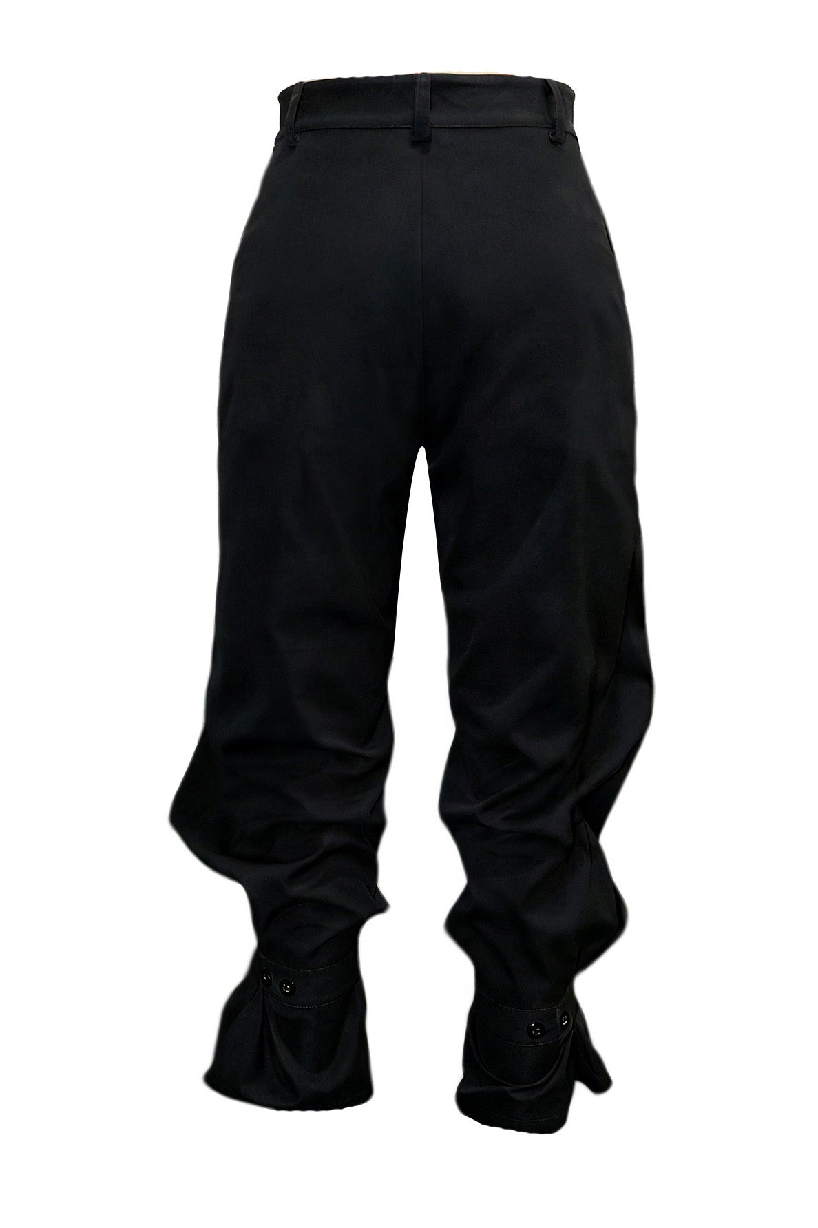 Pleated Ruffle-Cuff Balloon Trousers Lavish Daily