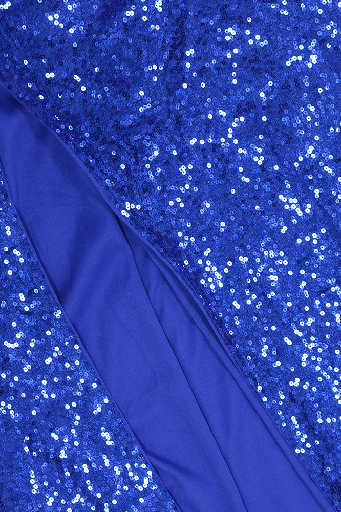 Off-the-Shoulder Sequins Prom Dress Long Slit Lavish Daily