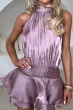 Tie Back Mini Dress Lavish Daily