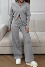 Double-Zip Slim Fit Sweater Set Lavish Daily