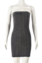 Strapless Mini Denim Dress Lavish Daily