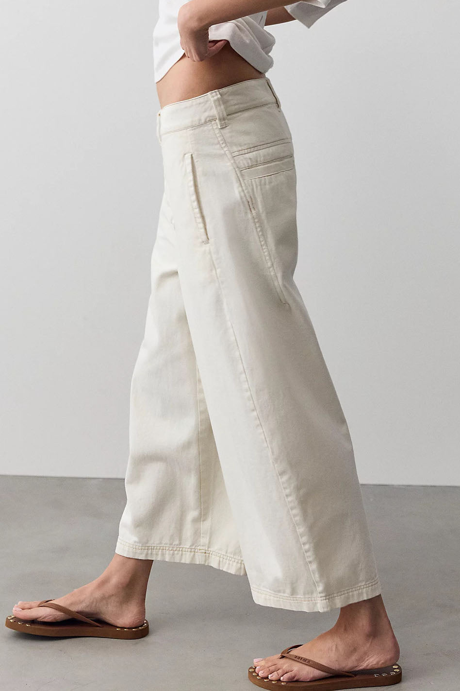 Cropped Wide-Leg Jeans Lavish Daily