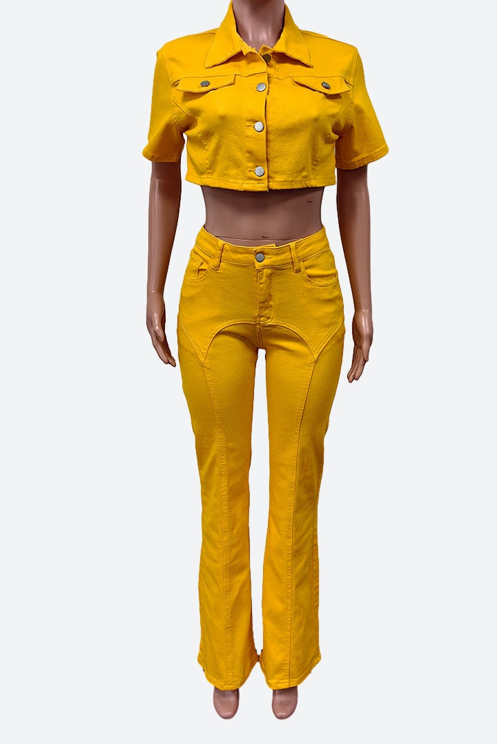 Denim Two Piece Set Lavish Daily