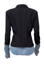 Patchwork Denim Blazer Lavish Daily