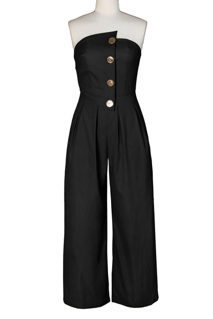 Strapless Wide-Leg Jumpsuit Lavish Daily